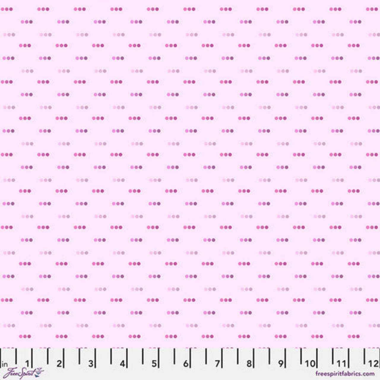 Fabric FreeSpirit Bubblegum Dotty Chromatics by the Quarter Yard PWFS056.BUBBLEGUM